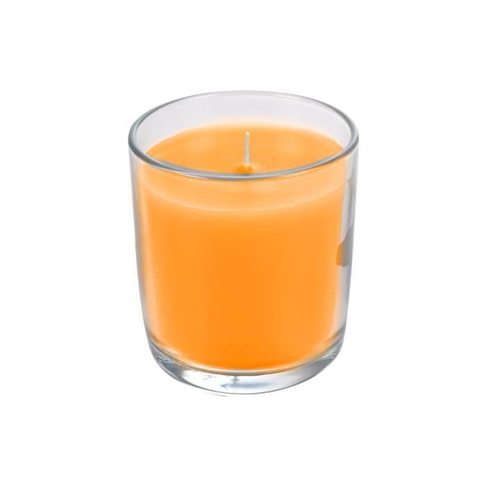 Bougie verrine - 8 x h 9,5 cm - Mandarine orientale