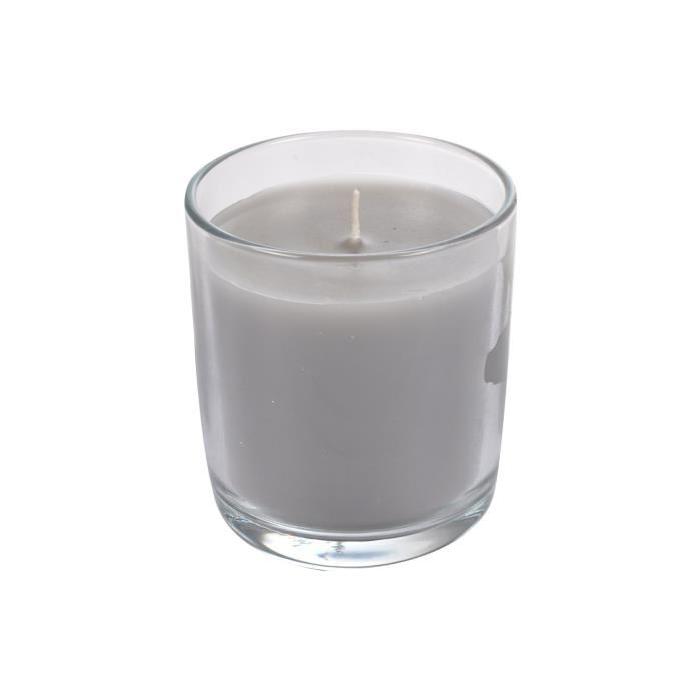 Bougie verrine - 8 x h 9,5 cm - Nuage de coton