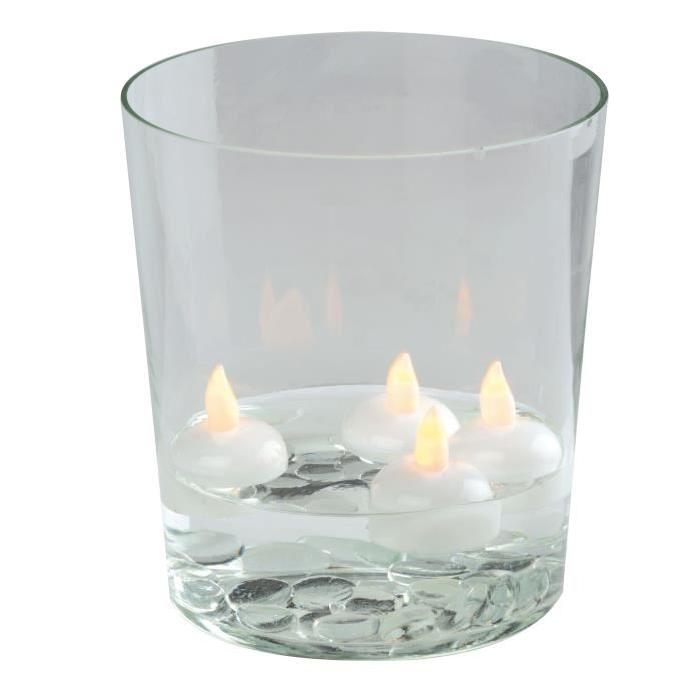 Bougies LED sans flamme flottantes - 4 pieces - 3,8 cm