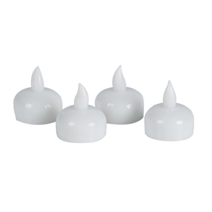 Bougies LED sans flamme flottantes - 4 pieces - 3,8 cm