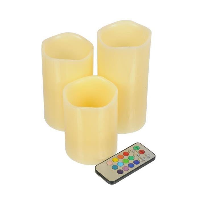 Bougies LED - 3 pieces - Couleur changeante