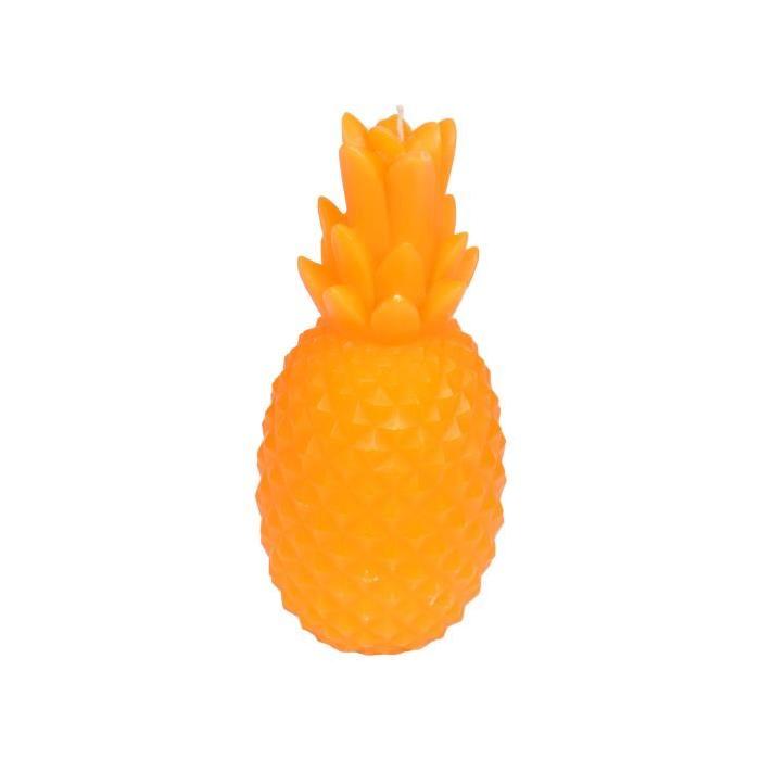 Bougie ananas H20,5 cm - Orange