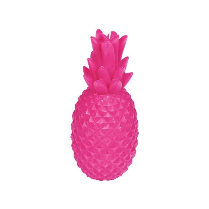 Bougie ananas H20,5 cm - Rose