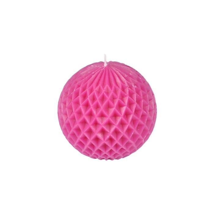 Bougie boule - Hauteur 8.7 cm - Rose