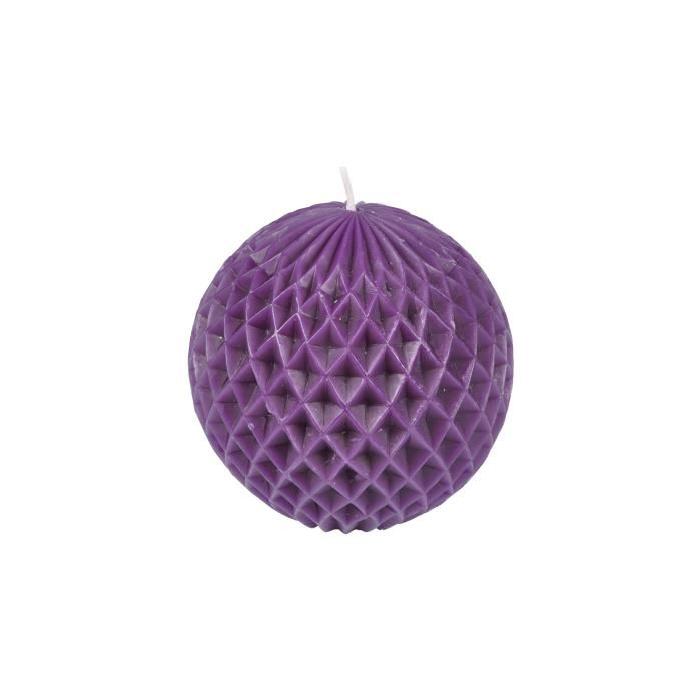 Bougie boule - Hauteur 8.7 cm - Violet