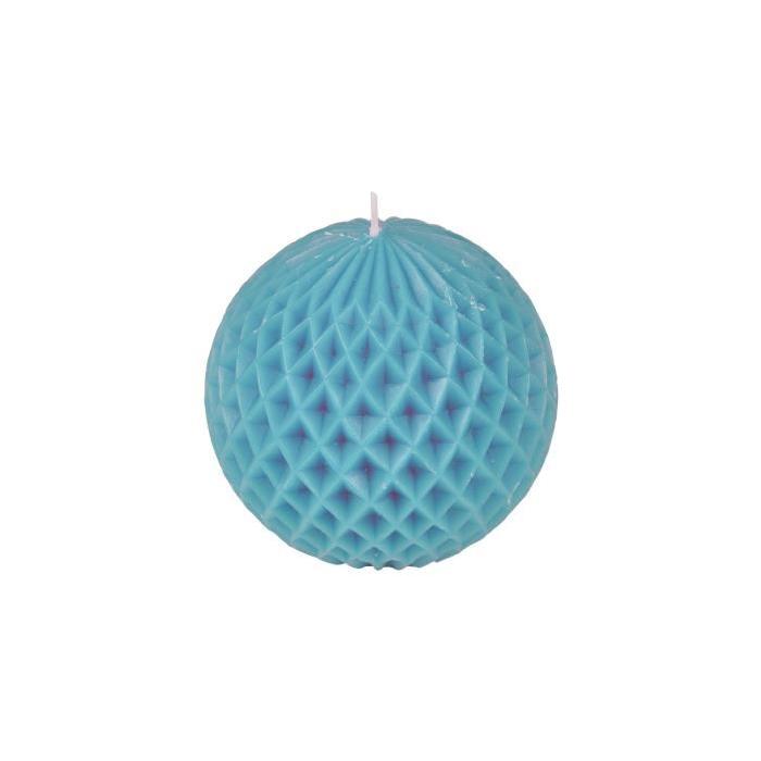 Bougie boule - Hauteur 8.7 cm - Bleu