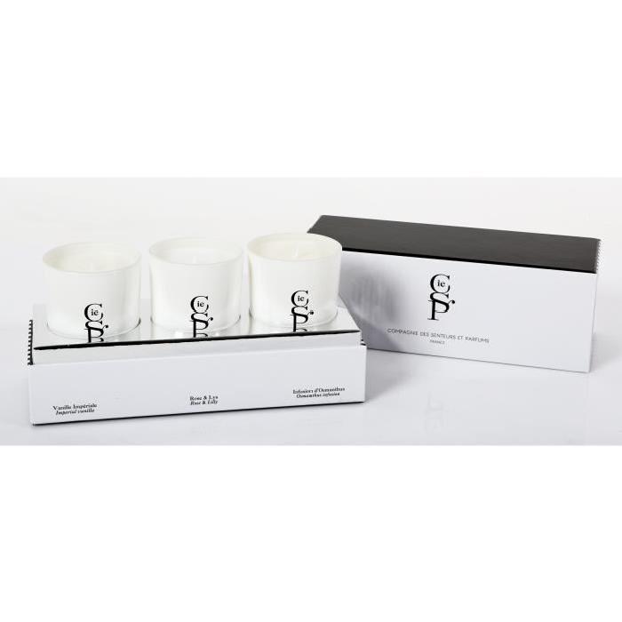 Coffret bougies 3 verres Infusion d'Osmanthus - Vanille Impériale