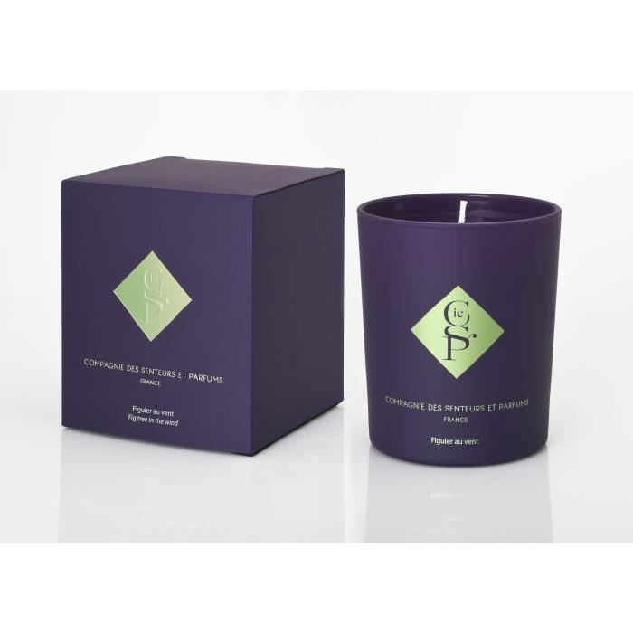 Bougie déco parfumée Figuier Au Vent Violet d84xh98mm