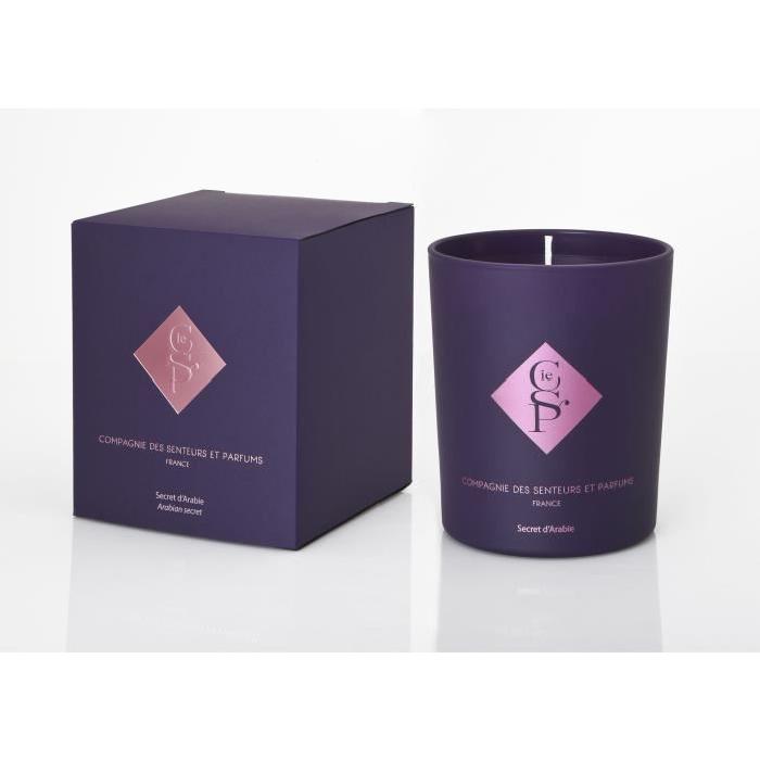 Bougie déco parfumée Secret d'Arabie d84xh98mm