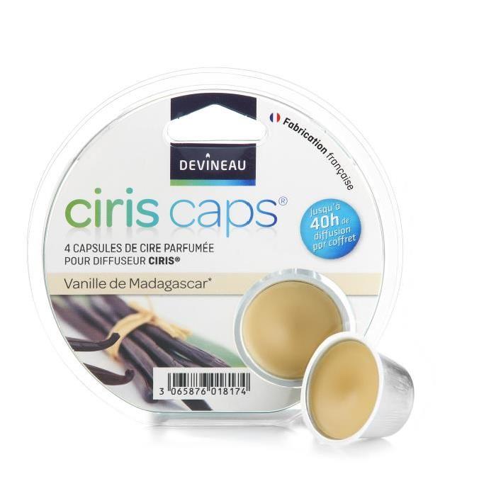 DEVINEAU Ciris Lot de 4 capsules de cire parfumée vanille de Madagascar