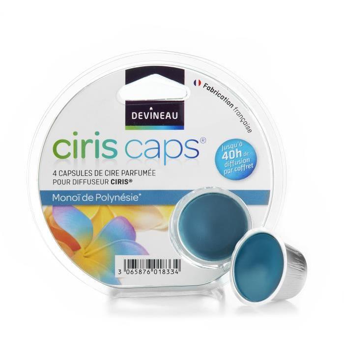 DEVINEAU Ciris Lot de 4 capsules de cire parfumée monoi de Polynésie