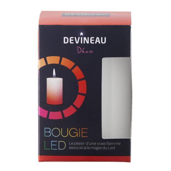 DEVINEAU Bougie Led avec flamme - Rouge et Rose