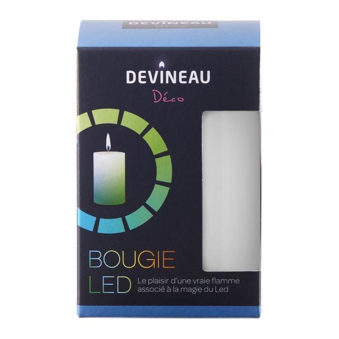 DEVINEAU Bougie Led avec flamme - Bleu et Vert