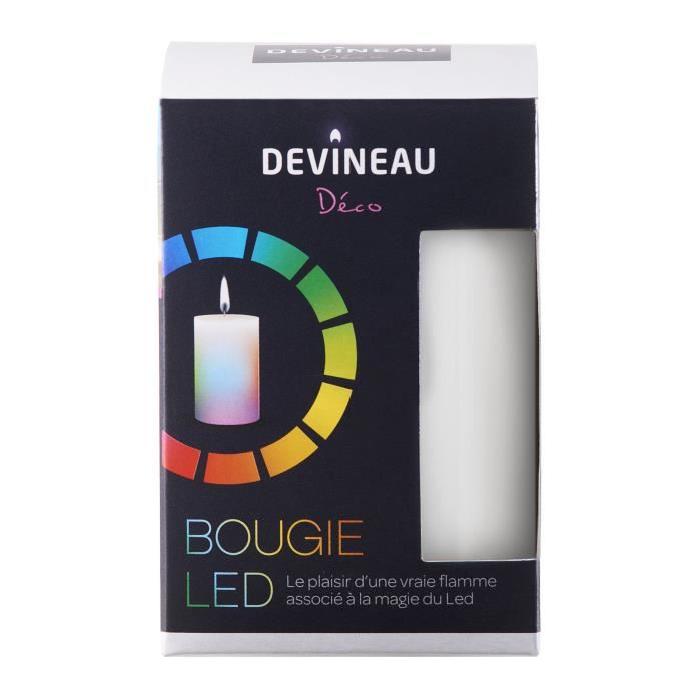 DEVINEAU Bougie Led avec flamme - Multicolore