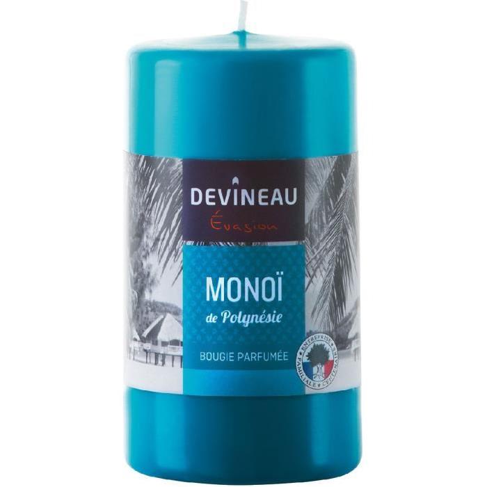 DEVINEAU Bougie cylindrique parfumée - Bleu Monoi de Polynesie