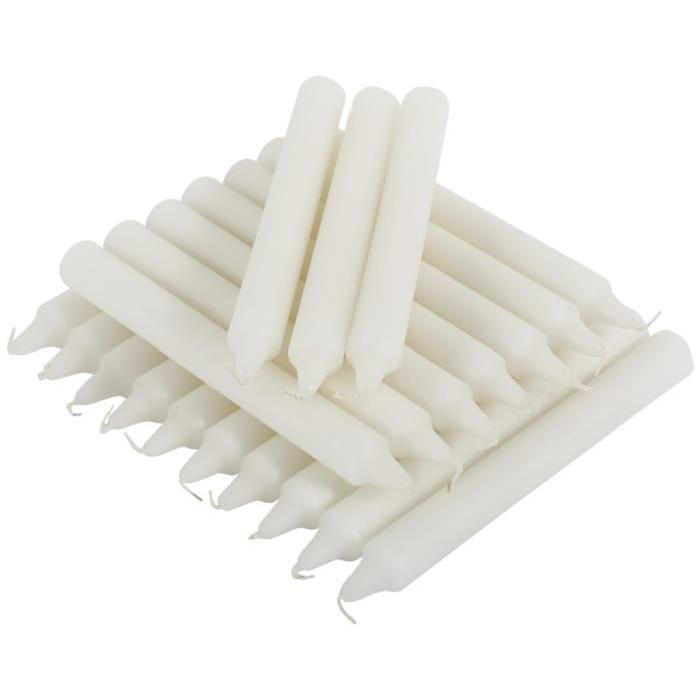 FINLANDEK Barquette de 20 bougies droites 19x165 mm blanc