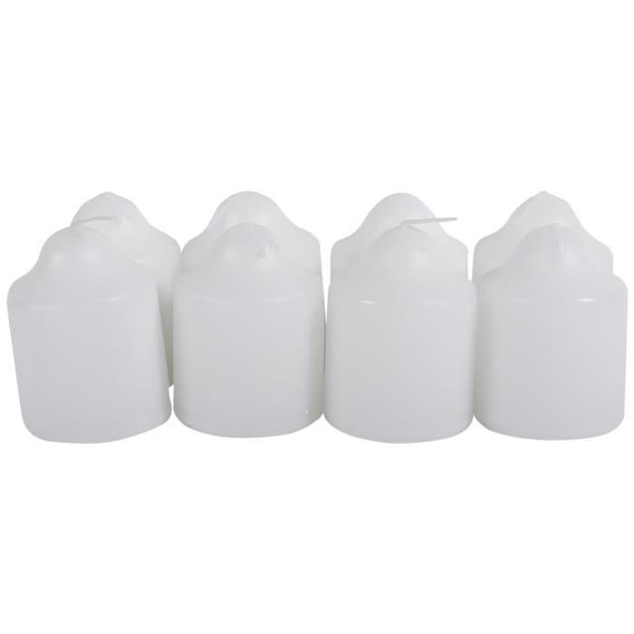 FINLANDEK Barquette de 8 bougies Petit Modele 38x50 mm blanc