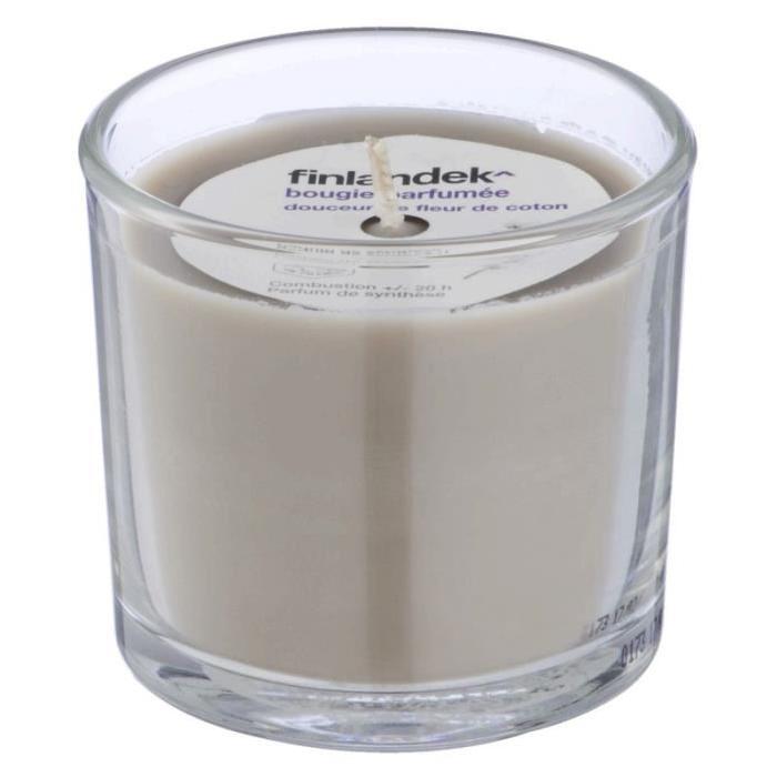 FINLANDEK Verre bougie Bodega - Parfumum doux coton - Beige