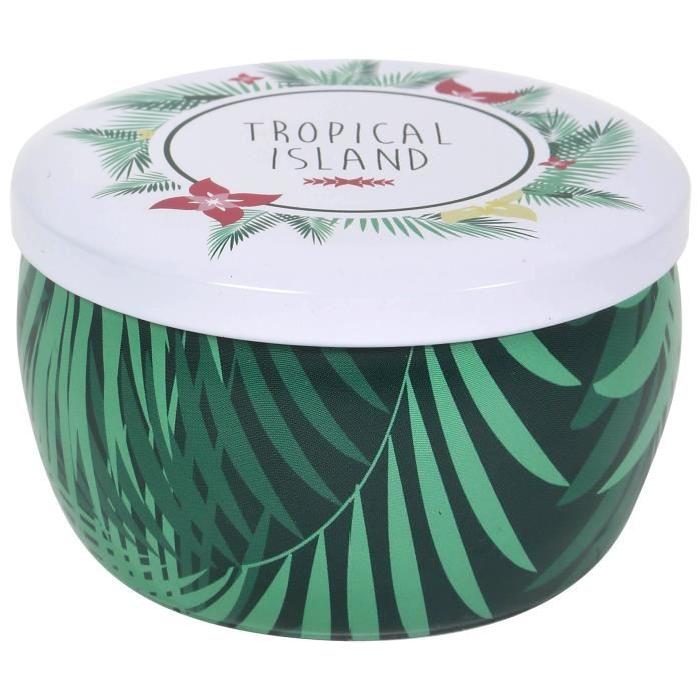 LE CHAT Bougie parfum Tropical - Boîte métal  - Ř 7 x H 5 cm