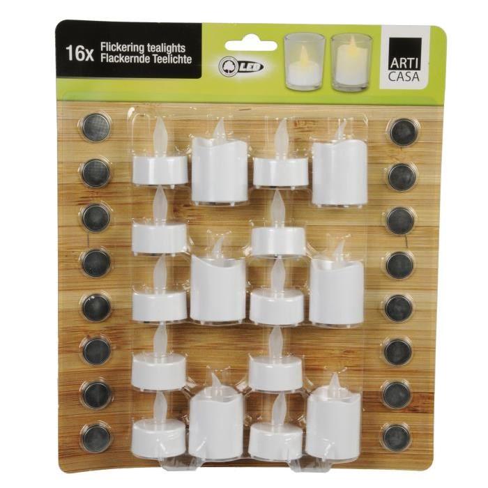 Bougies LED sans flamme - 16 pieces