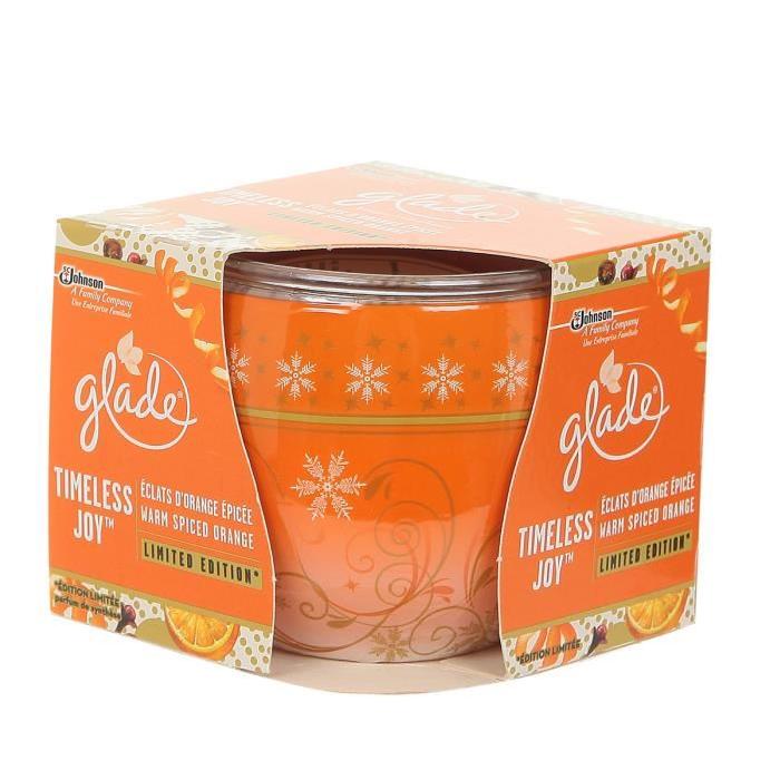 GLADE BY BREEZE Bougie timeless joy - Senteur orange épicée