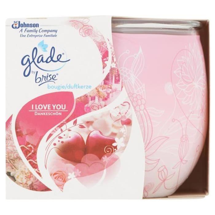 GLADE Bougie Anti-tabac By Brise - Pot Décoratif  - 120 g - Lys Jasmin Poire