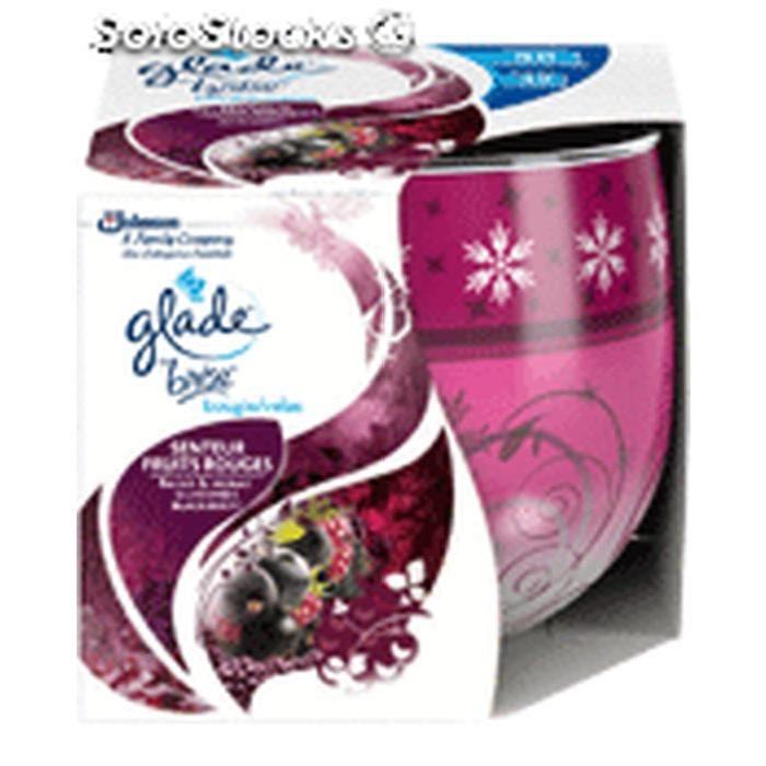 GLADE By Brise Bougie Anti-tabac Parfumée - Pot décoratif - 120 g - Fruits Rouges - 20 a 30 Heures