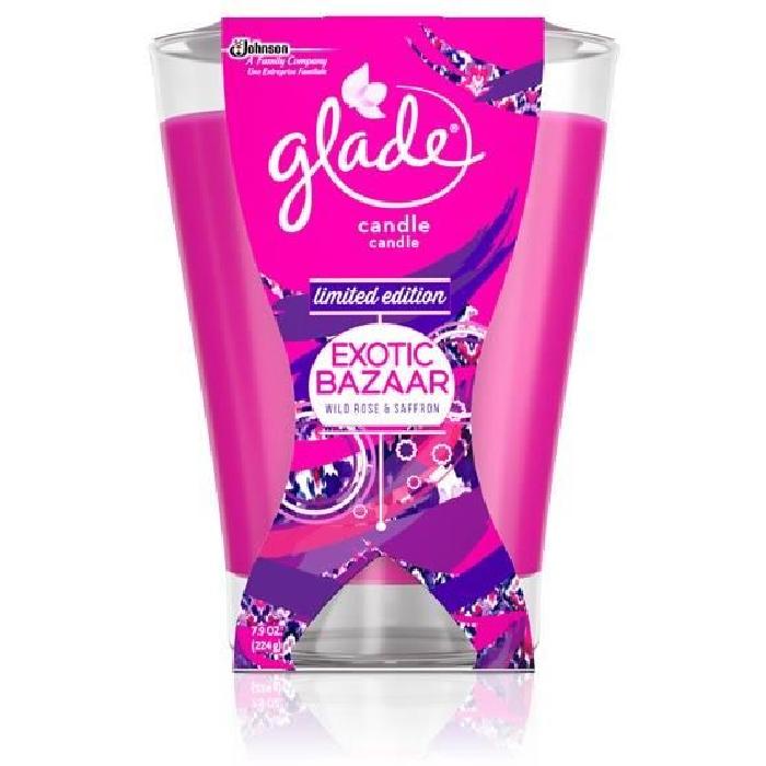 GLADE Bougie longue durée Exotic bazaar - Rose et safran