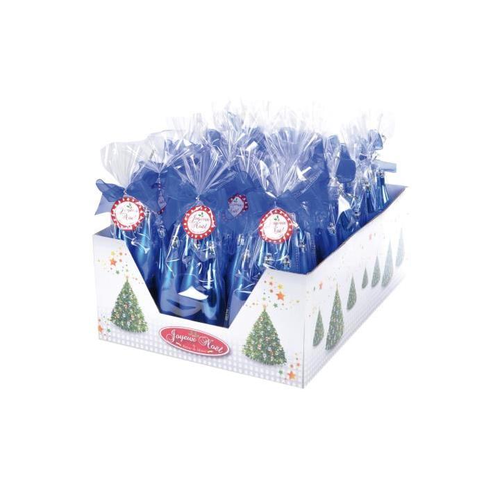 Lot de 4 Suspensions de Noël Glacons Bleu foncé 15cm