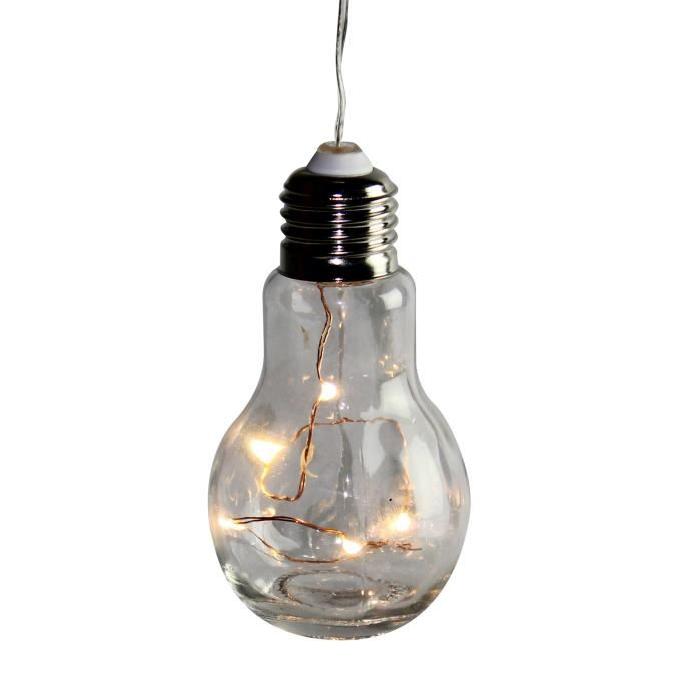 Suspension de Noël ampoule 5 LED 11x8 cm