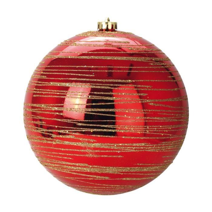 Boule de Noël rouge diametre 20 cm