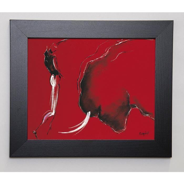 GUERINEAU PASCAL Image encadrée Corrida II 31x37 cm Rouge