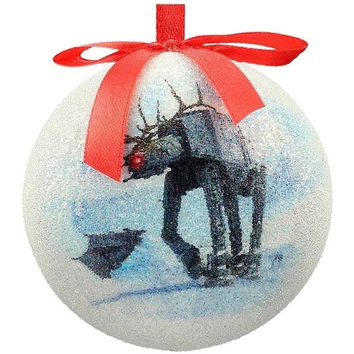 WTT STAR WARS Boule de Noel Reno AT-AT - Blanc