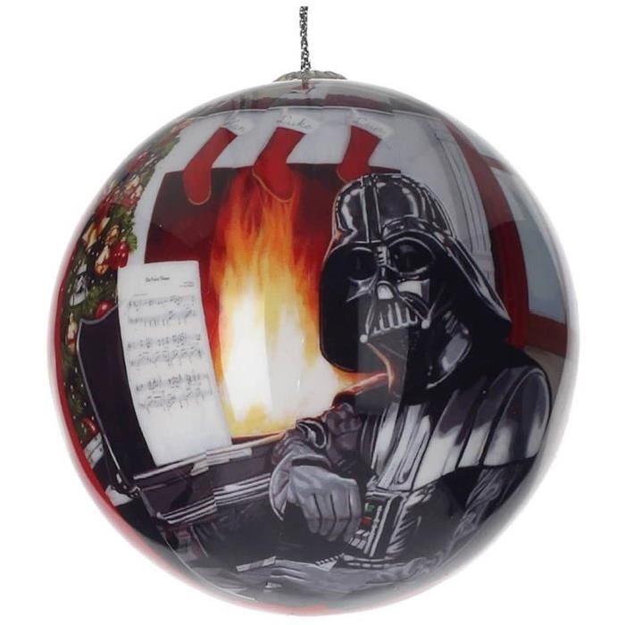 WTT STAR WARS Boule de Noel Dart Vader Piano - Blanc - 8 x 8 x 8 cm