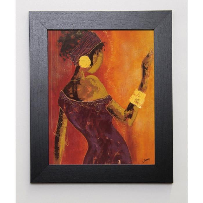 JOHANNA Image encadrée Le miroir I 31x37 cm Orange