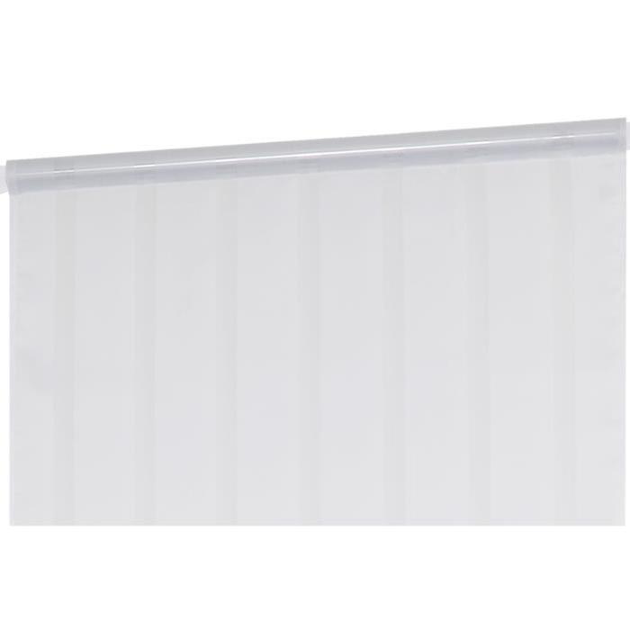 Paire Vitrage Secrete - Passe-tringle - 60 x 120 cm - Blanc