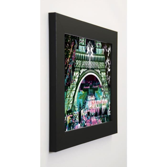 KALY Image encadrée Paris by night 31x37 cm Multicolore