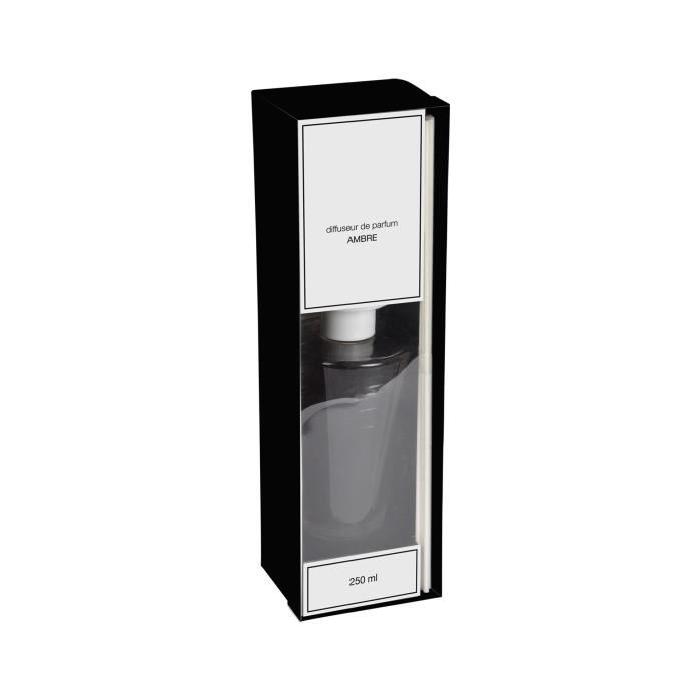 Diffuseur de parfum conique - 250 ml - Noir - Ambré
