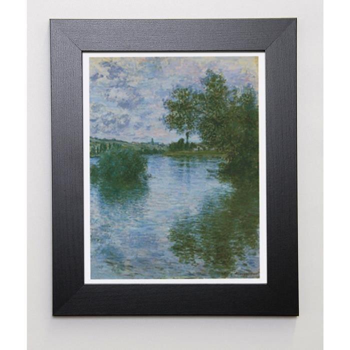 MONET CLAUDE Image encadrée Vetheuil 31x37 cm Bleu