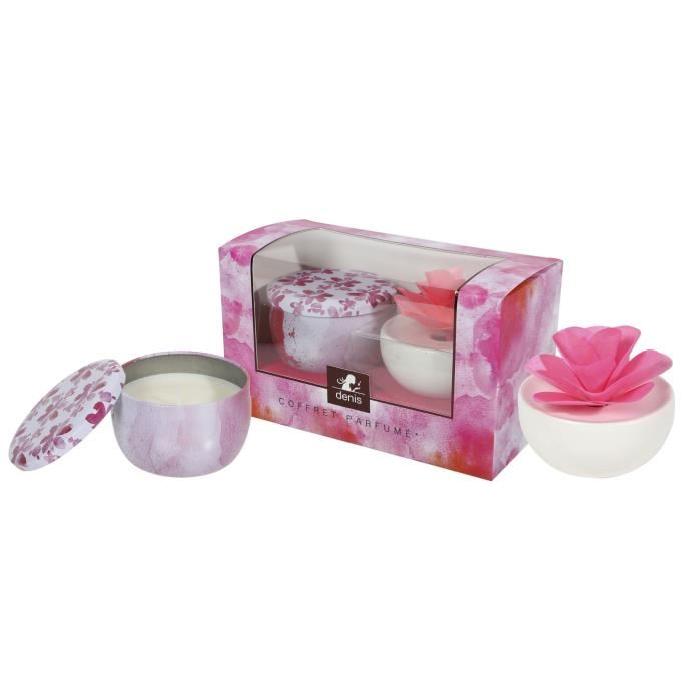 LE CHAT Coffret diffuseur de parfum Orchidée My Flower Box - 1 bougie et 1 diffuseur