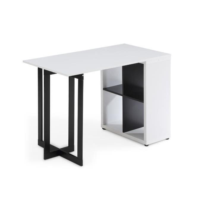 KILIAN Bureau contemporain blanc et noirs - L 110 cm