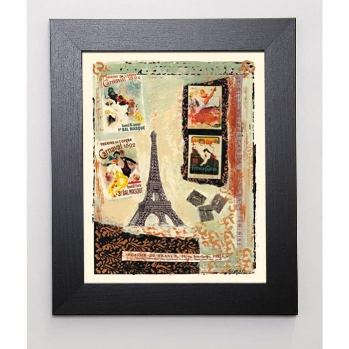 SIGRID M. Image encadrée Paris festif 31x37 cm Beige