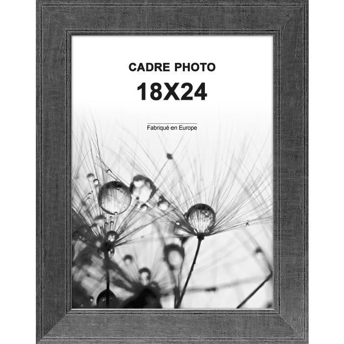 Cadre photo  -  Lisbonne -  18x24 - Graphite moulure - 30x12mm