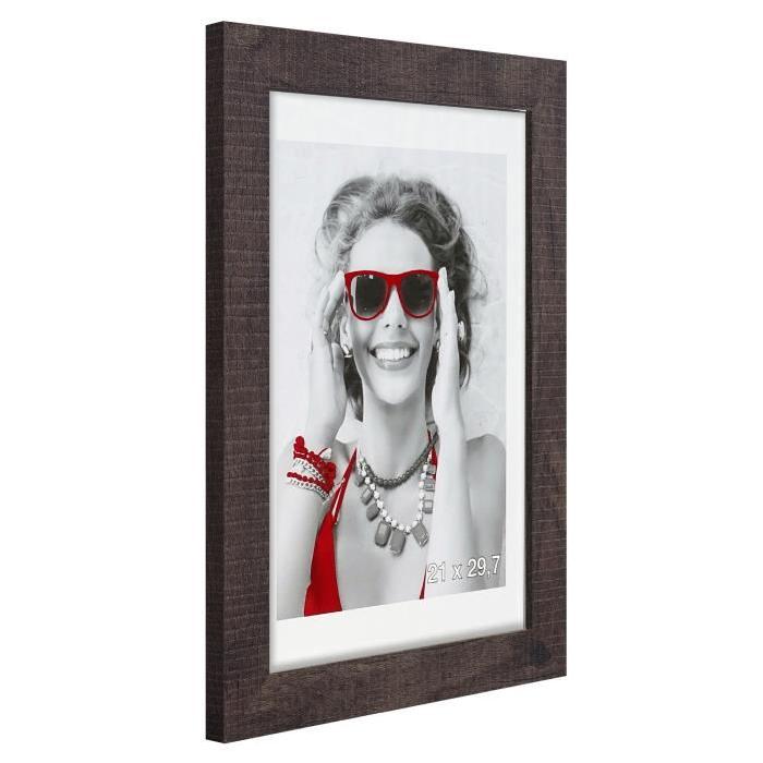 Cadre photo  -  Lisbonne -  21x29,7 - Gris anthracite moulure - 30x12mm