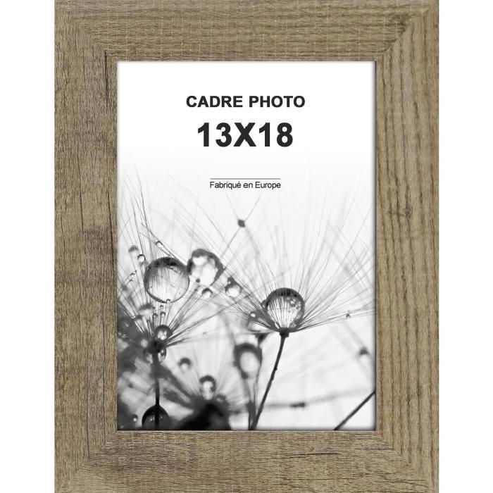 Cadre photo  -  Lisbonne -  13x18 - Gris marron moulure - 30x12mm