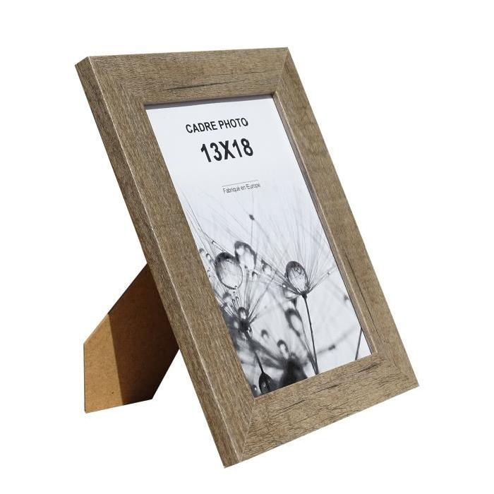 Cadre photo  -  Lisbonne -  13x18 - Gris marron moulure - 30x12mm