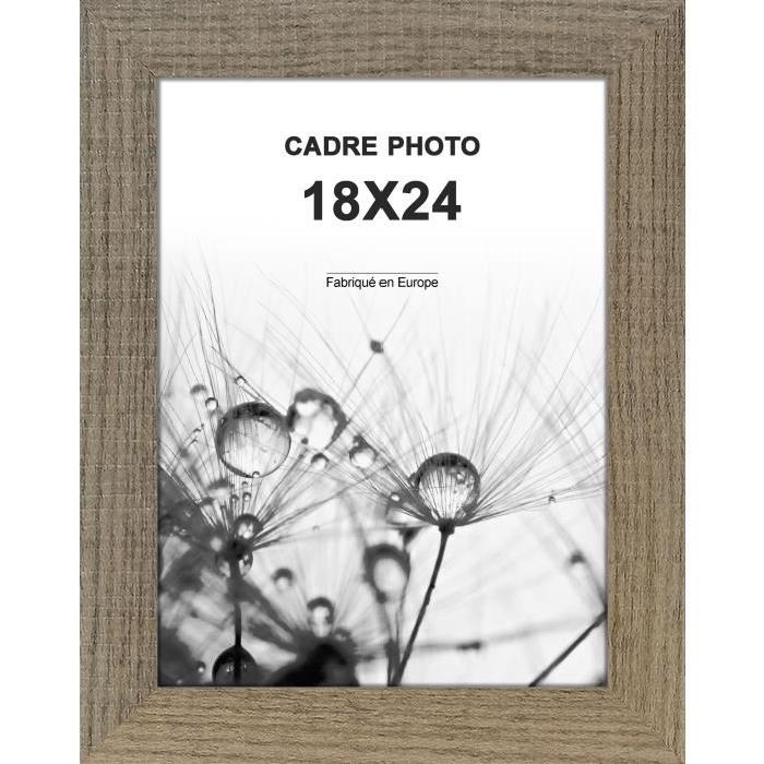 Cadre photo  -  Lisbonne -  18x24 - Gris marron moulure - 30x12mm