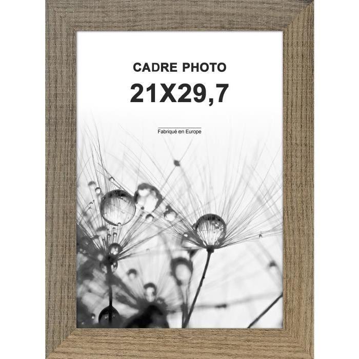 Cadre photo  -  Lisbonne -  21x29,7 - Gris marron moulure - 30x12mm