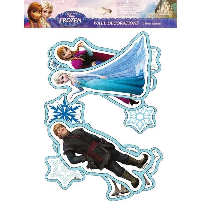 FROZEN Reine des neiges Set de 10 éléments-stickers en mousse bleu