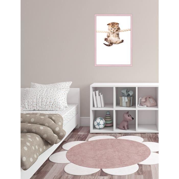 Cadre photo  -  Kids  -  50x70 - Rose pois moulure - 22x12mm